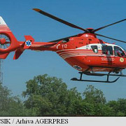 doi copii raniti intr-un incendiu la cavnic adusi la bucuresti cu un elicopter