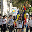 protest unionist la chisinau uniti salvam republica moldova