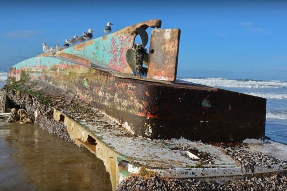 o nava-fantoma disparuta dupa tsunamiul din 2011 descoperita pe coasta sua