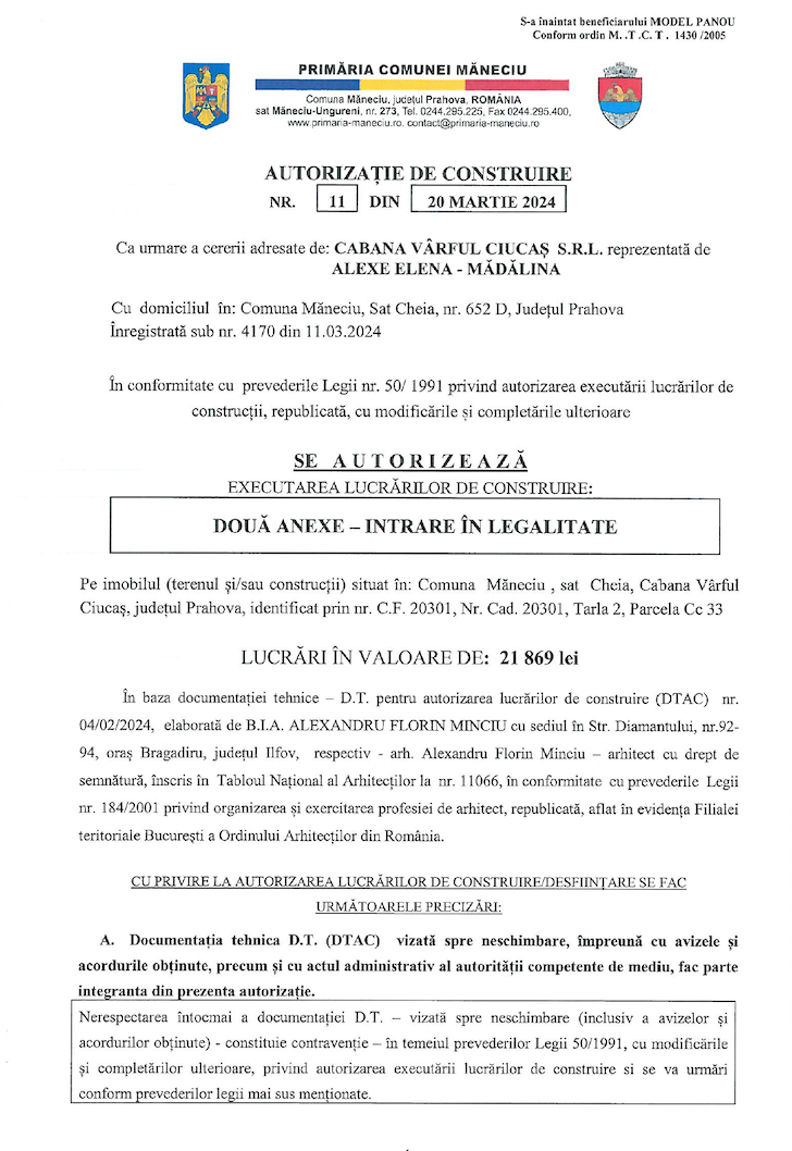 Anunț Public Comuna Cerasu 1