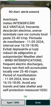Avertizare RO-ALERT: Vânt puternic și ploi torențiale în Ploiești