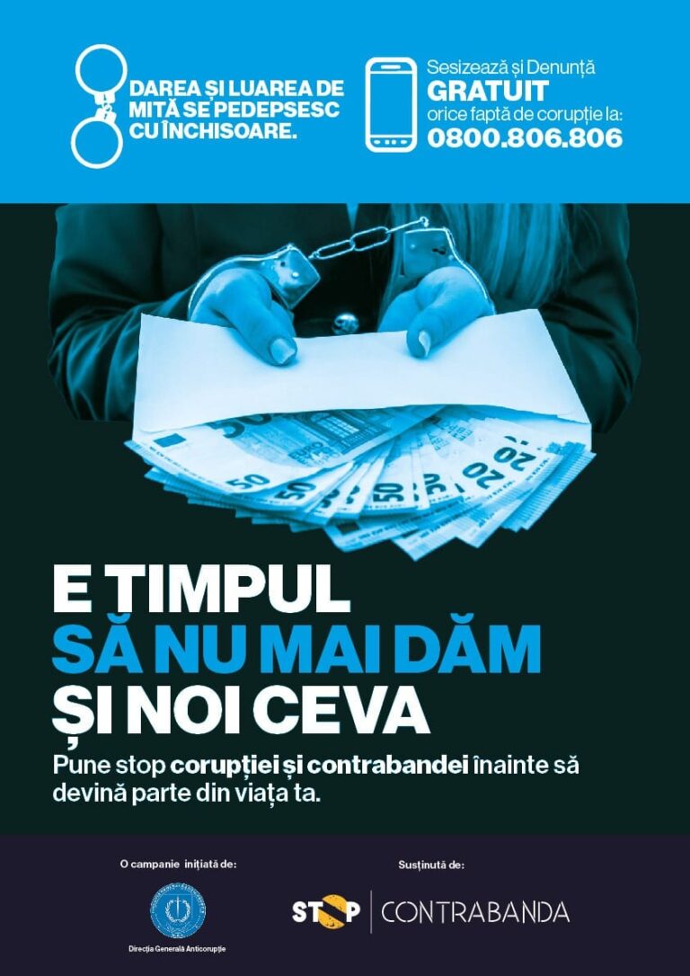 Campania „E TIMPUL SĂ NU MAI DĂM ȘI NOI CEVA” , apel la corectitudine și schimbare
