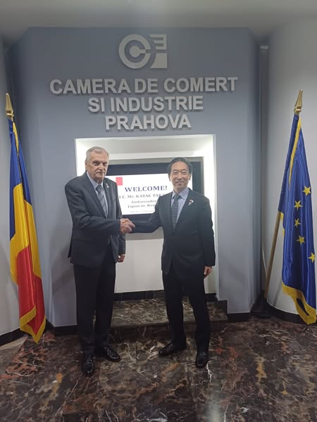 Japonia, interesată de investiții în Prahova! Ambasadorul KATE Takashi, în vizită la Camera de Comerț
