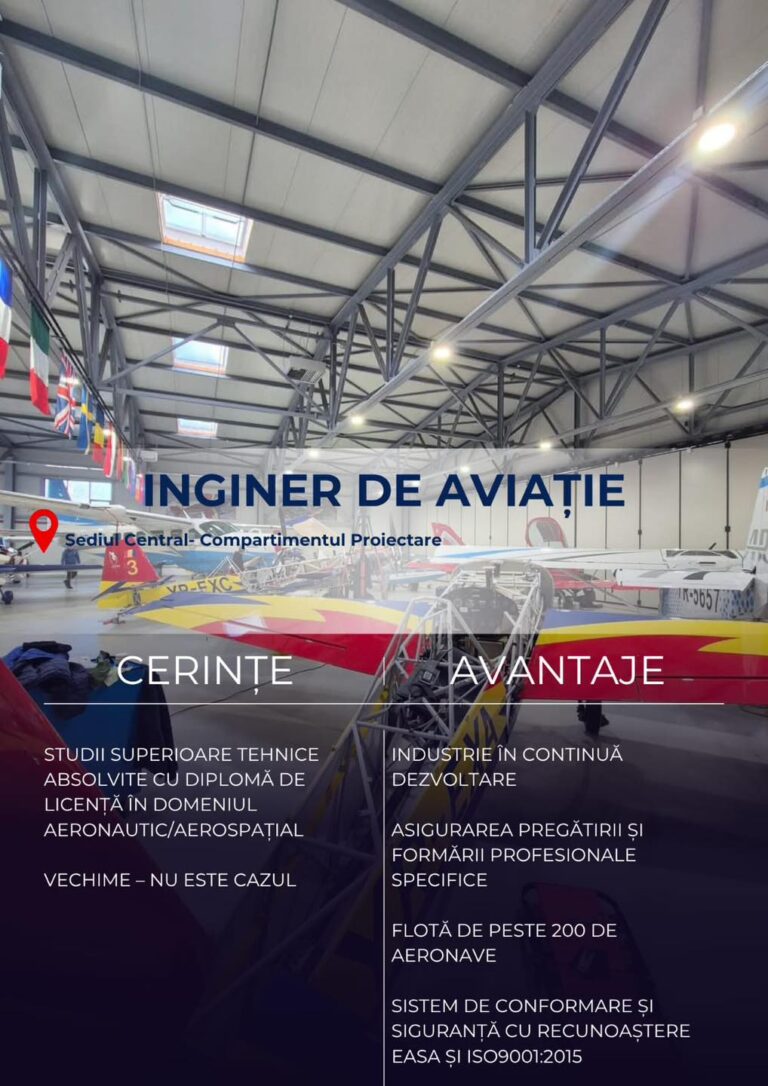 Carieră în aer, nu doar un vis! Aeroclubul României caută noi colegi pasionați de aviație