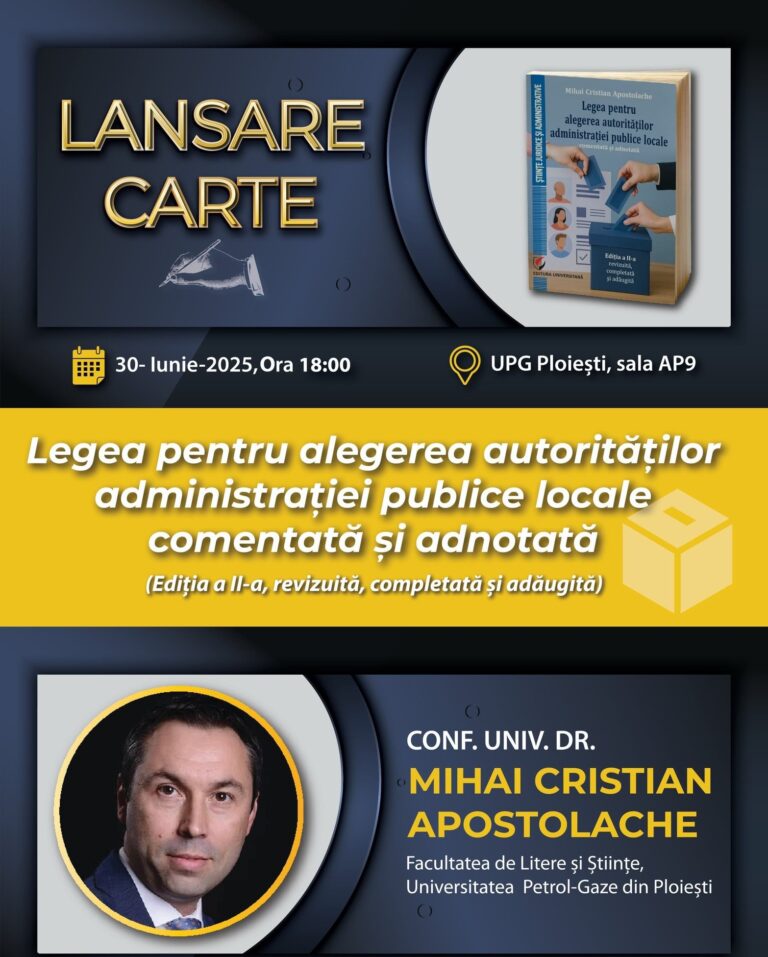 „Această carte îți schimbă modul în care vezi democrația locală!” – lansarea volumului revizuit al lui Mihai Apostolache