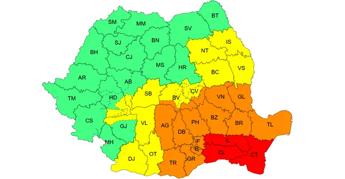 Ciclonul Barbara lovește România. Cod roșu de ploi în trei județe, meteorologii anunță că va ploua în 24 de ore cât pentru o lună