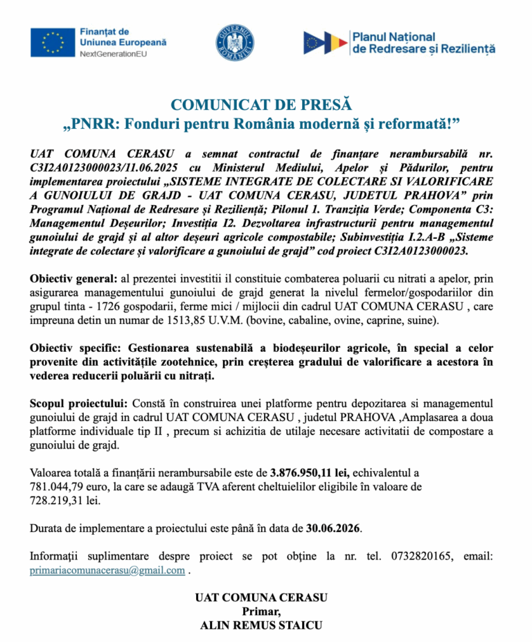 „PNRR:Fonduri pentru România modernă și reformată!”