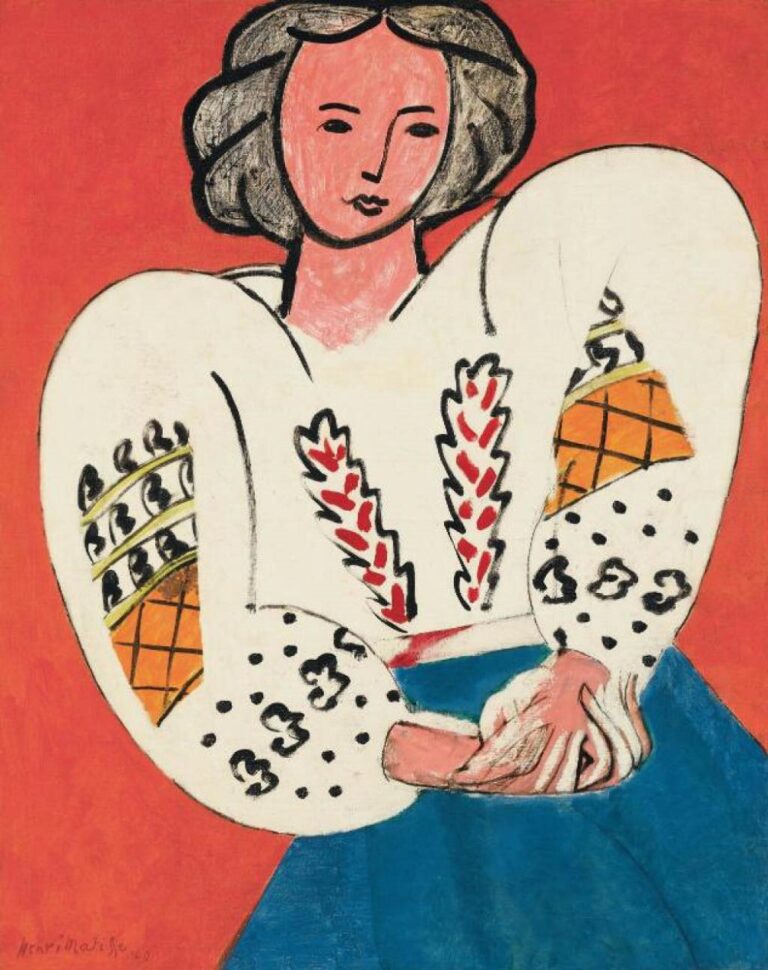 „La Blouse Roumaine” a lui Henri Matisse va fi expusă, în premieră, în România