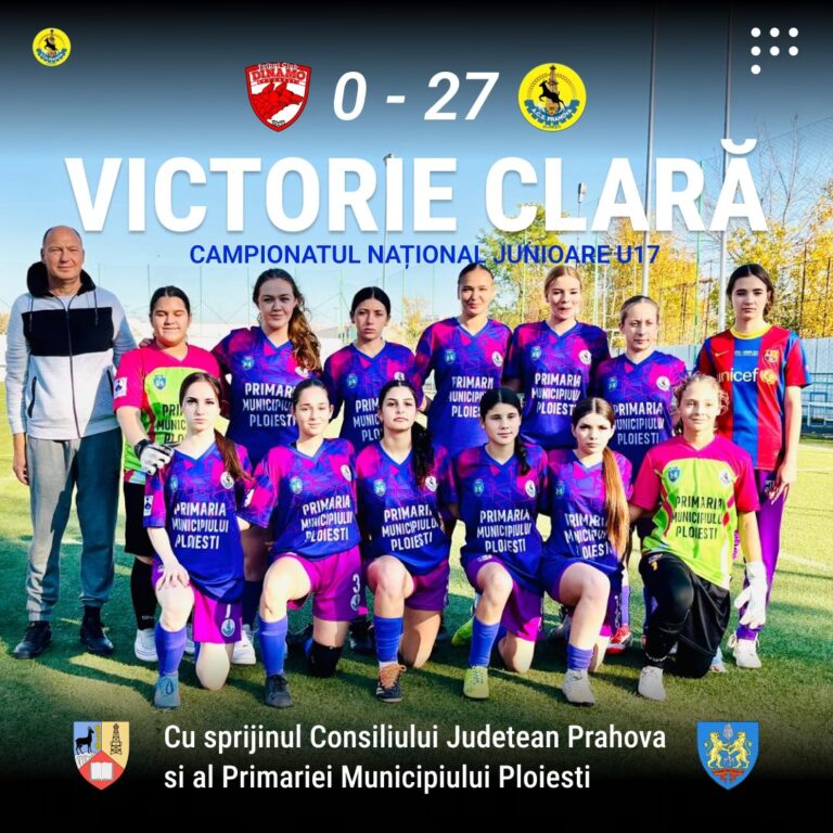 Victorie la scor incredibil pentru junioarele de la Prahova Ploieşti, în deplasare, cu Dinamo