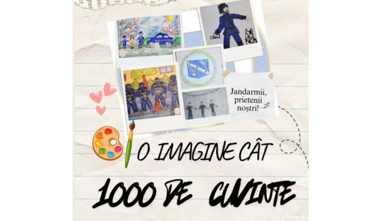 Jandarmii îi invită pe copii să participe la concursul „O imagine cât o mie de cuvinte!“. Cele mai frumoase desene vor fi premiate