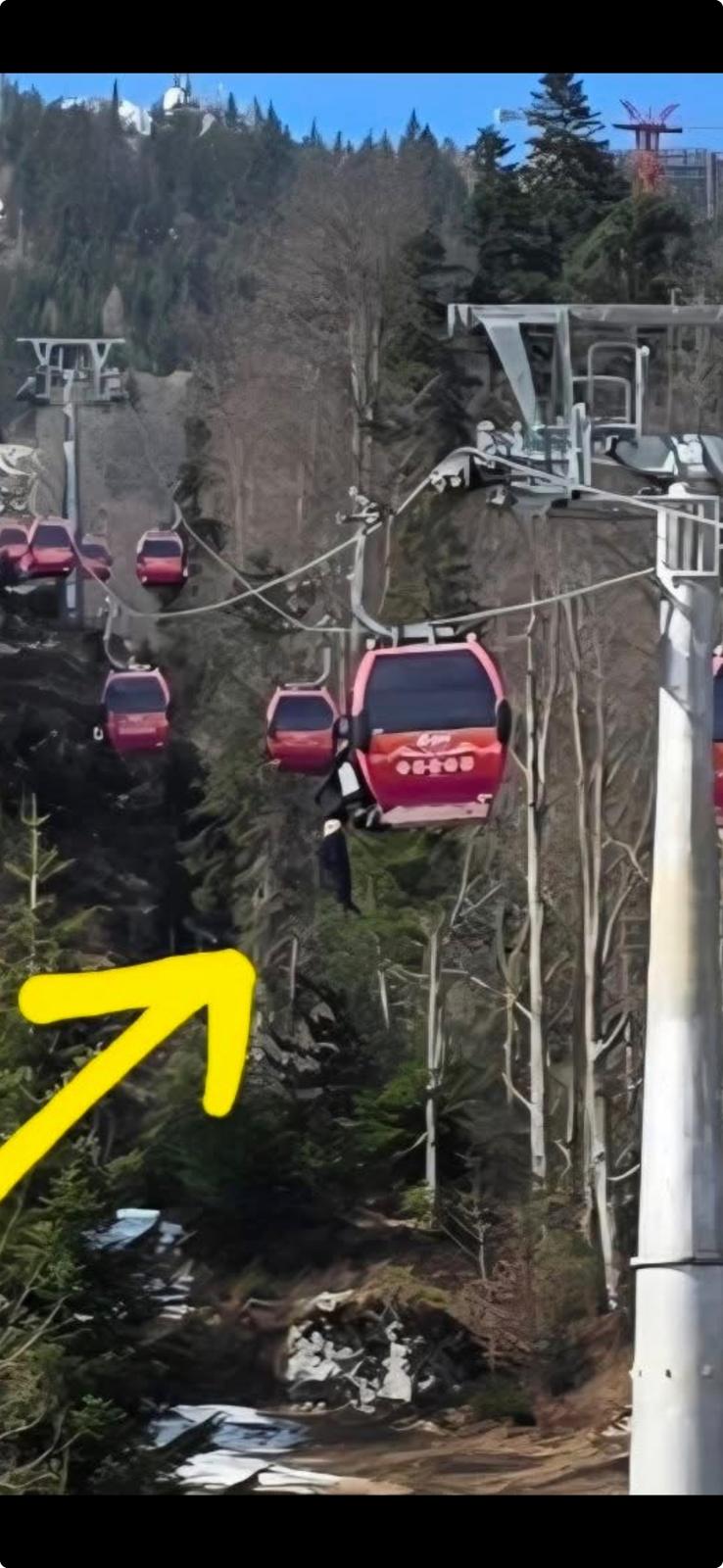 Incident bizar la Gondola Sinaia: un bărbat s-a agăţat de telegondolă şi a căzut